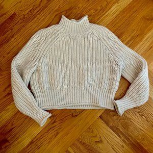 H&M Cropped Mock Neck Sweater
